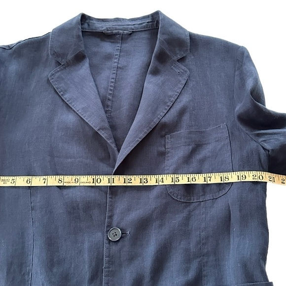 MANGO MNG NAVY LINEN BLAZER SIZE 40 - Picture 7 of 10